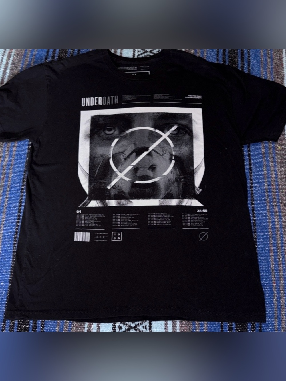 Underoath They’re Only Chasing Safety Rebirth Tour Shirt Men’s XL